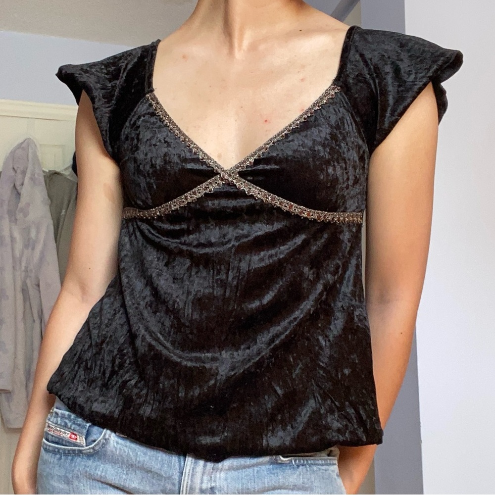 VTG Japan Ozoc babydoll Black velvet